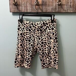 "Hear Me Roar" Leopard High Waist Biker Shorts